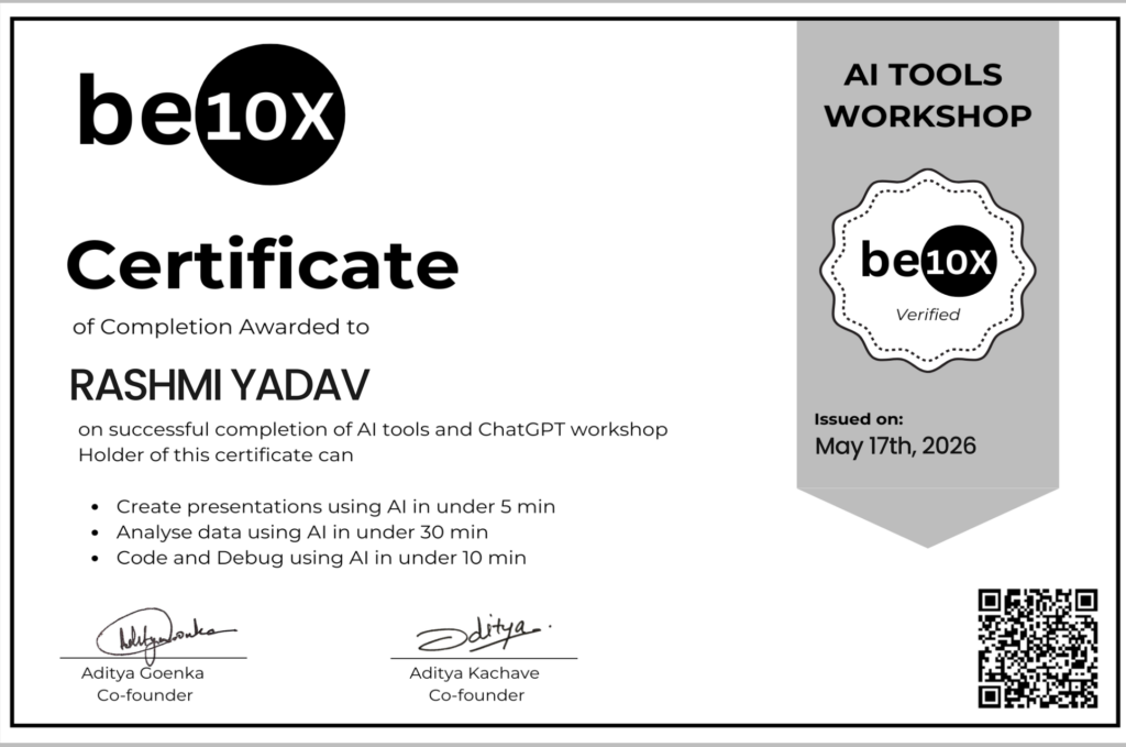 AI Tools and ChatGPT Certification